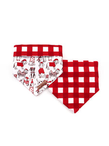 Barking All the Way Reversible XMAS Bandana